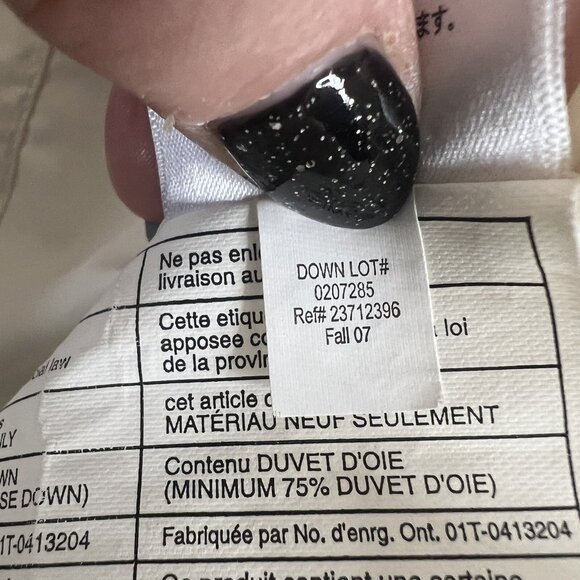 Eddie Bauer Puffer Vest Womens S Small White Premium Goose Down Faux Fur Collar - Picture 11 of 15